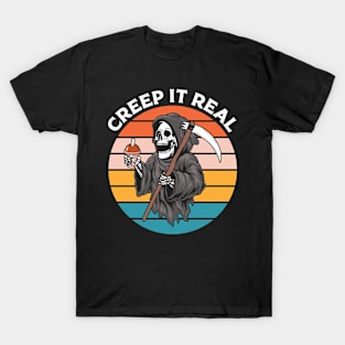 "Creep It Real" Funny Grim Reaper T-Shirt